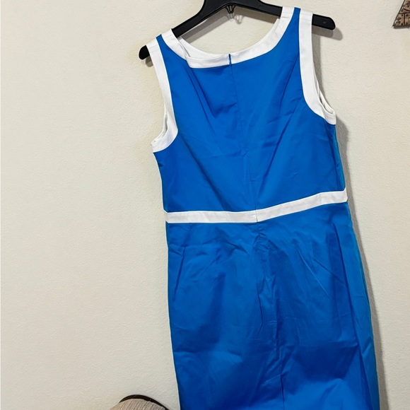 Charter Club Blue dress with White Trim- NWOT - Picture 4 of 7